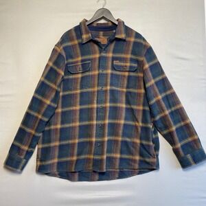 Orvis Classic‎ Tartan Plaid Flannel Shirt Men's XXL Long Sleeve Button Up